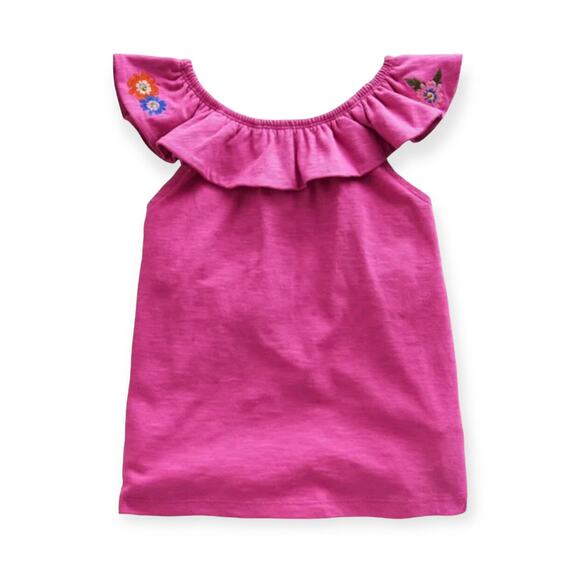 Mini Boden NWT 3/4 Yrs Pink Zebras Frill Embroidered Top. - Picture 2 of 3